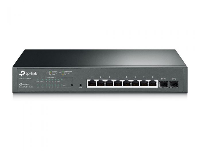 TP Link PoE+ Switch  รุ่น T1500G-10MPS (1 ตัว/กล่อง )