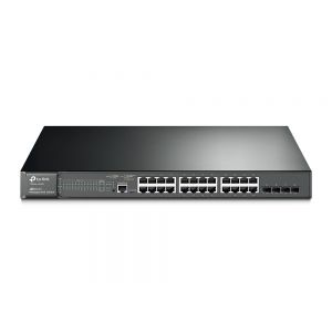 TP Link JetStream 24-Port Gigabit L2 Managed PoE+ Switch with 4 SFP Slots T2600G-28MPS (TL-SG3424P) ( 1 ตัว/กล่อง )